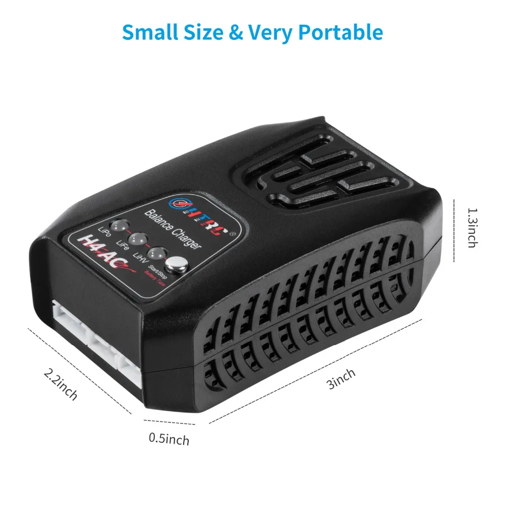 HTRC 20 Вт 2A мини зарядное устройство H4AC для 2 4s Lipo/LiFe/LiHV батарея карманный тип RC