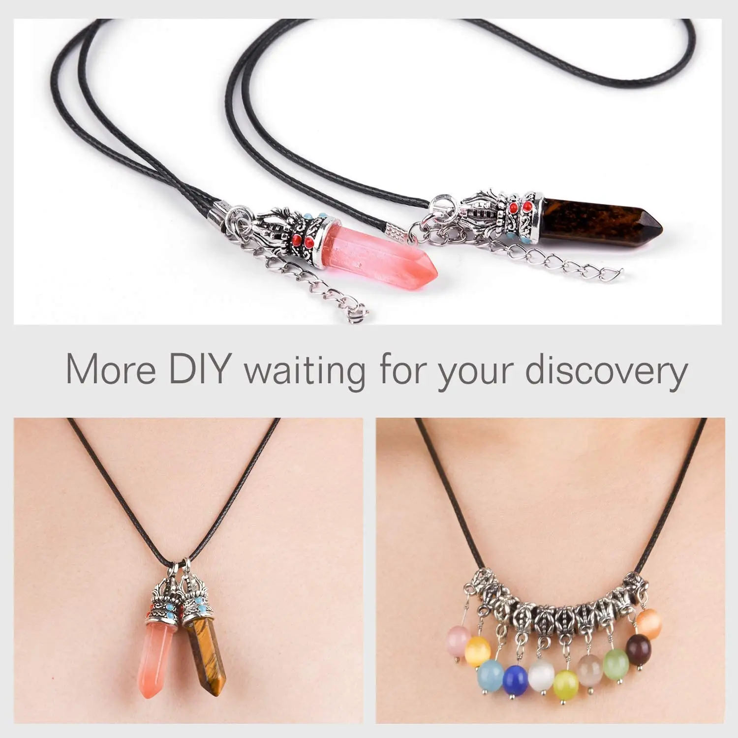 10pcs 45cm Braided Adjustable Black Leather Rope Wax Cord DIY Handmade Necklace Pendant Lobster Clasp String Jewelry Chains | Украшения и