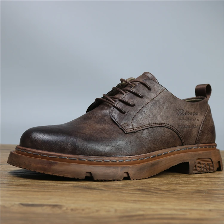 

Высококачественные мужские туфли, состаренные Ретро британские мужские повседневные кожаные туфли, Корейская версия универсальных модных...
