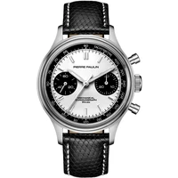 merkur mens pilot wristwatch panda dial seagull st19 hand winding movement chronograph function acrylic glass mechanial watches