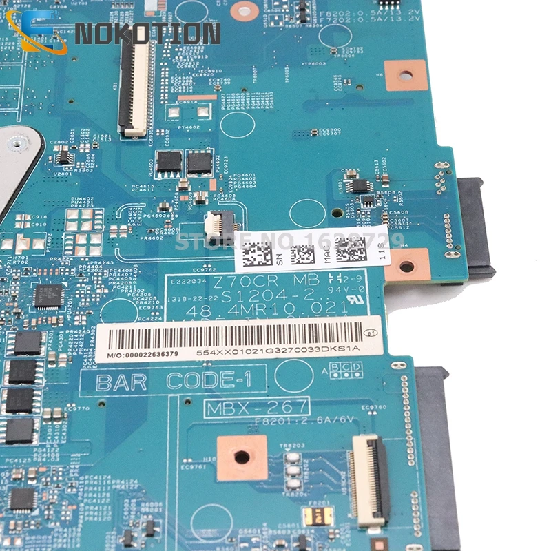 NOKOTION A1892051A 48.4MR10.021 MBX-267 основная плата для sony SVE17 SVE1711 Материнская плата ноутбука HM76 DDR3 HD7600M GPU