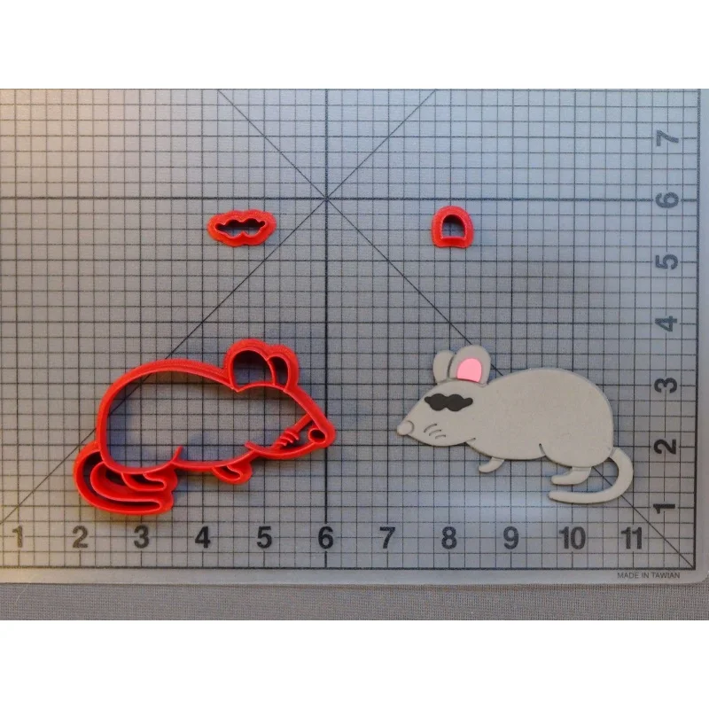 Детская потайная мышь Rhyme в виде животных милая силуэт помадки резаки форма для