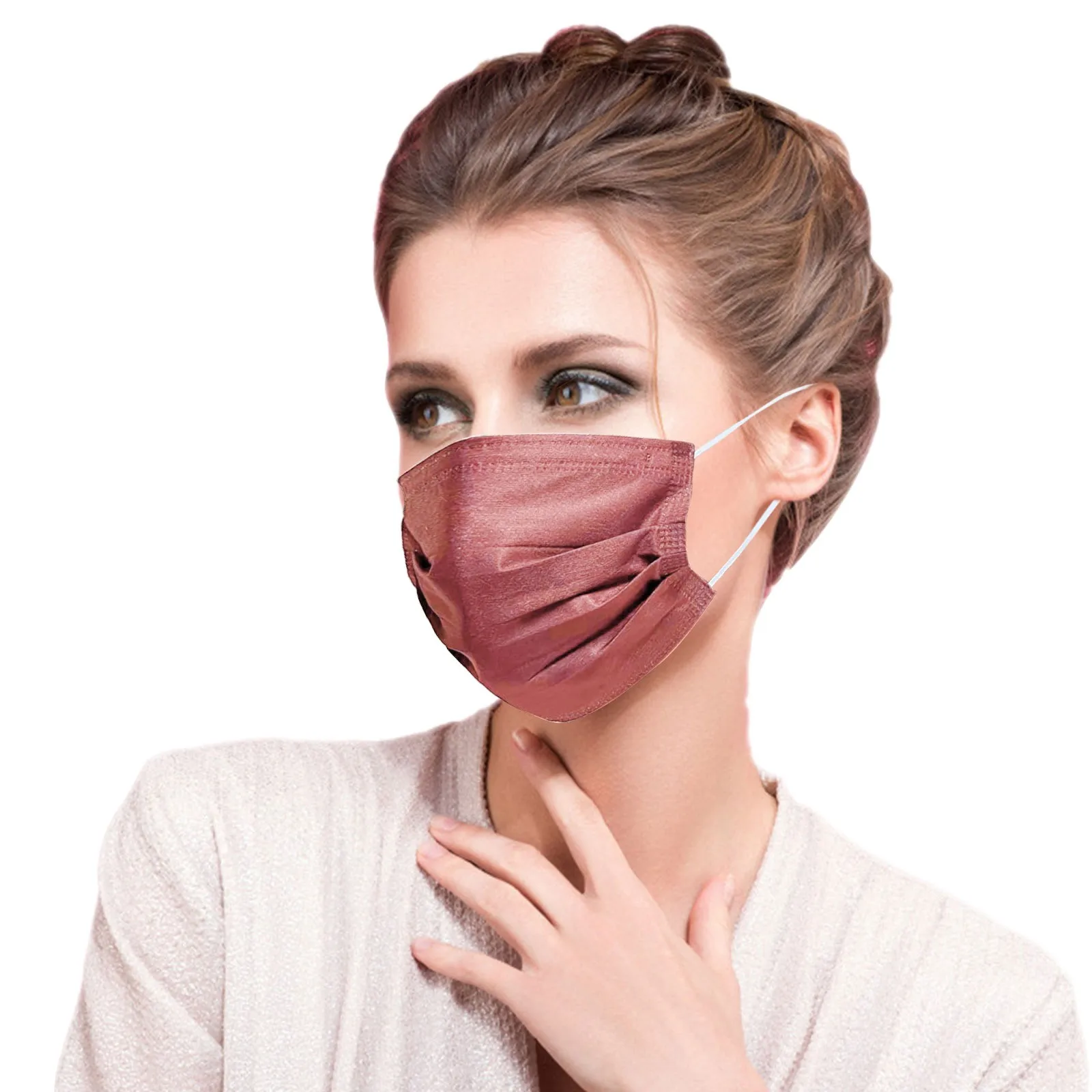 Маска одноразовая трехслойная с петлями для ушей 50 шт. | Тематическая одежда и