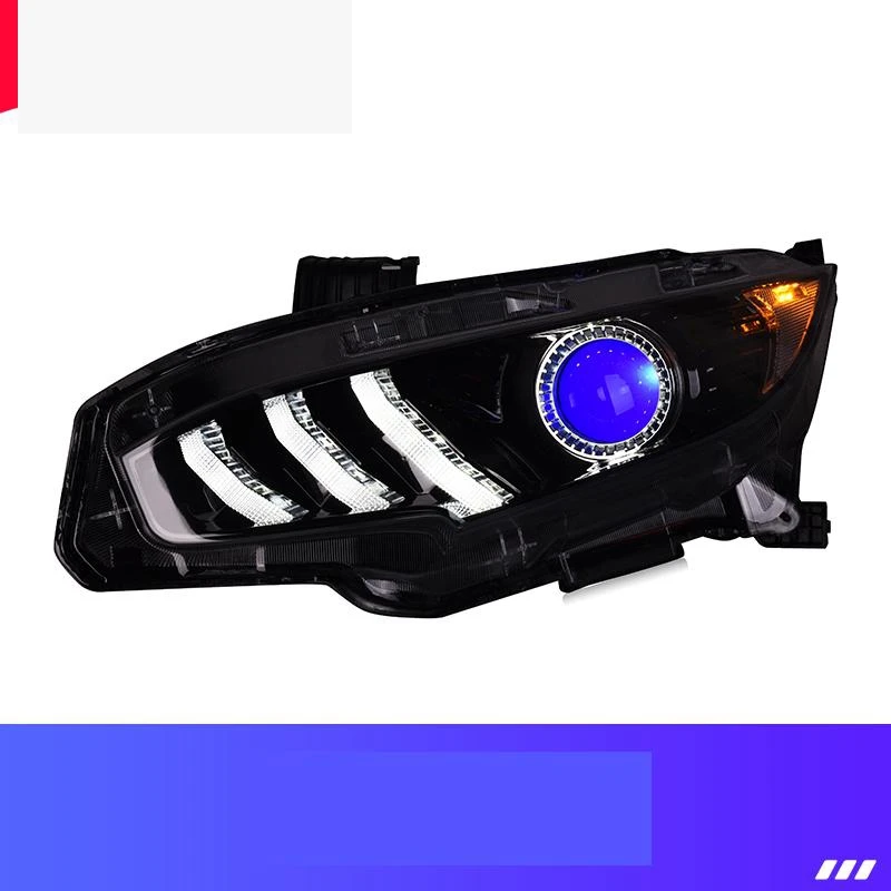 

Para Auto Cob Assessoires Automobiles Led Styling Headlight Car Light Assembly 10th Generation FOR Ford Mustang Honda Civic
