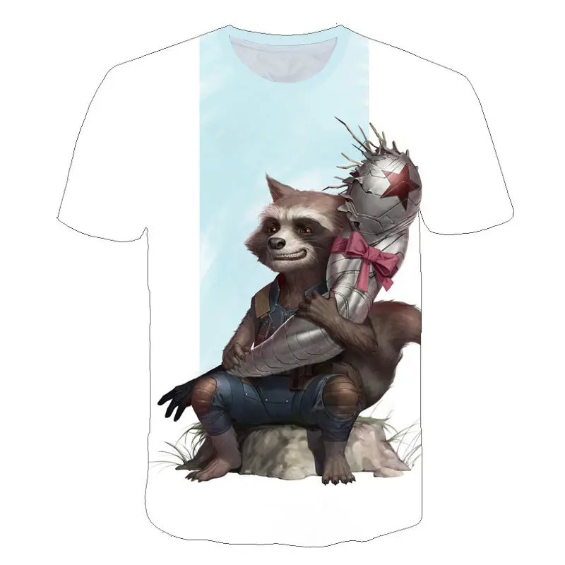 Повседневная детская футболка с 3D супергероем Железный человек Короткими