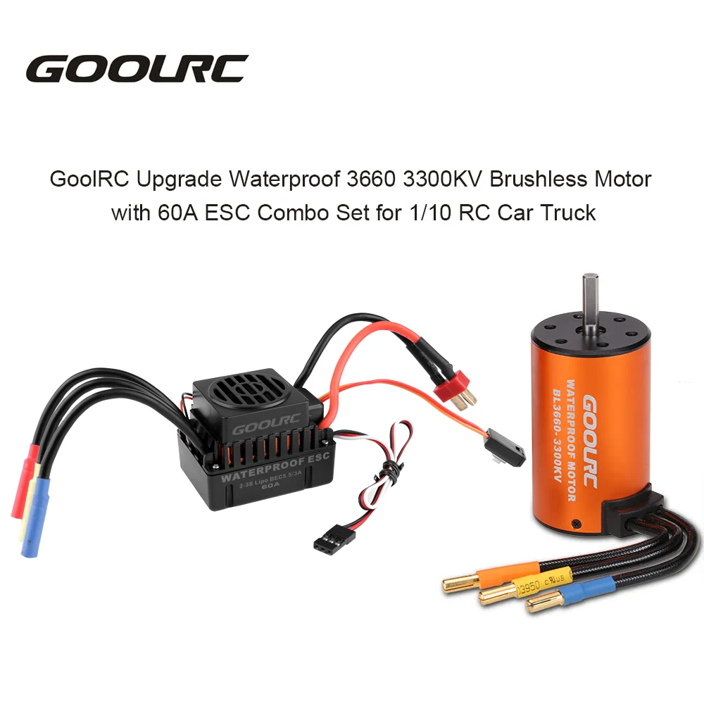 Улучшенный водонепроницаемый Радиоуправляемый мотор GoolRC 3660 3300KV бесщеточный и