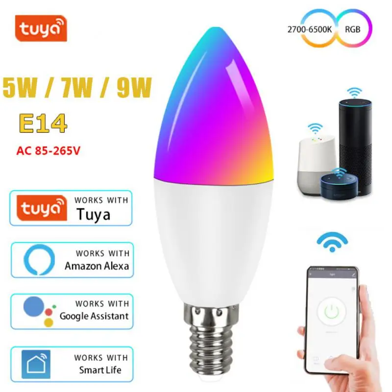 

Умная лампа с регулируемой яркостью, E14, 5/7/9 Вт