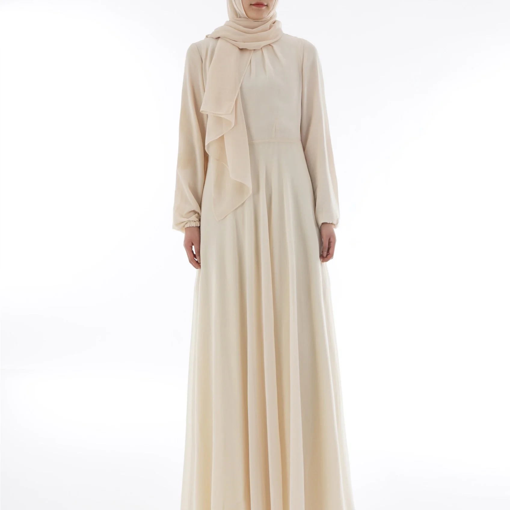 Женская шифоновая юбка с длинным рукавом, платье в мусульманском стиле из газовой ткани, лето 2021