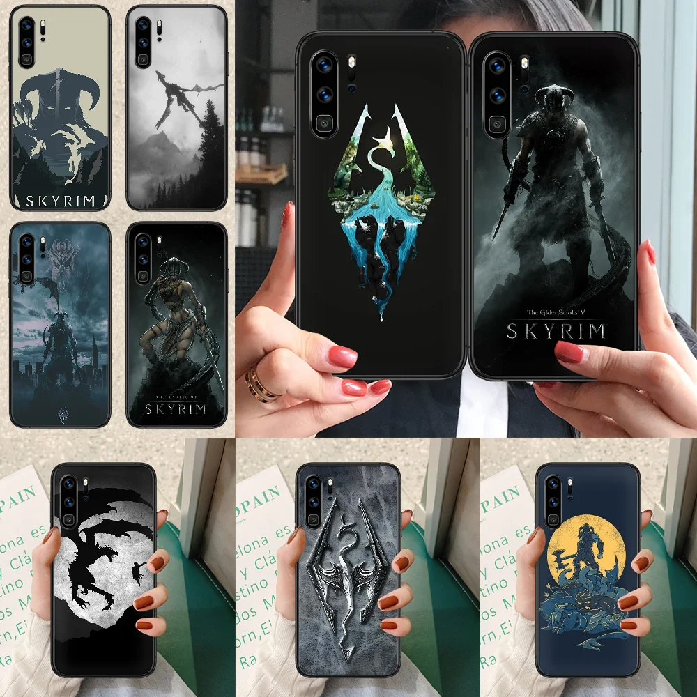 Чехол для телефона The Elder Scrolls V Skyrim Huawei P Mate Smart 10 20 30 40 Lite Z 2019 Pro black Etui tpu hoesjes мягкий