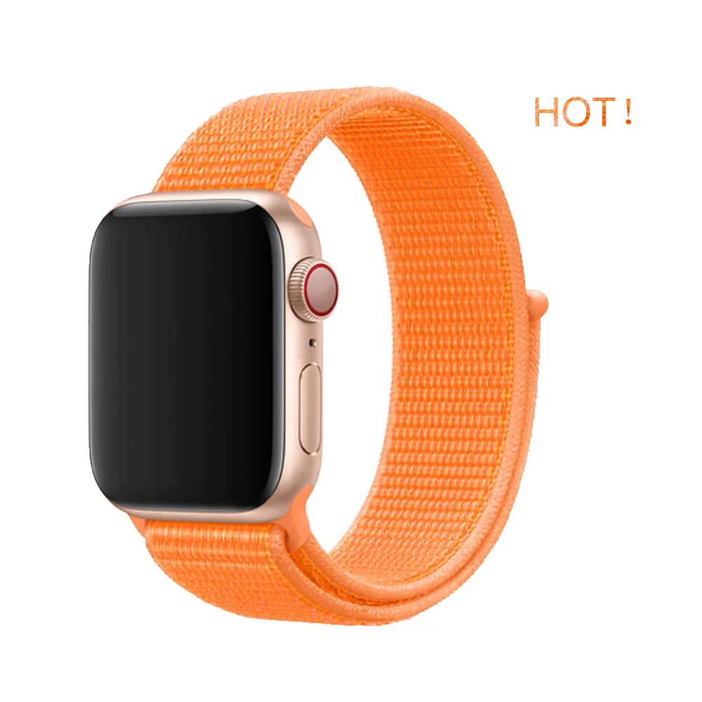 Нейлоновый спортивный бесшовный ремешок для наручных часов Apple Watch, ремешок 42 мм, длина-44 мм, 40 мм, 38 мм, для iWatch, версия 5/4/3/2/1 браслет, ремешок на запястье для наручных часов аксессуары