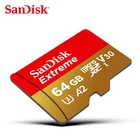 Двойной Флеш-накопитель SanDisk Micro SD 128 Гб 64 Гб оперативной памяти, 32 Гб встроенной памяти, слот для карт памяти Экстрим ультра 256GB microsd TF карты 100 МБс. Class10 U1U3 4K с адаптером для телефона