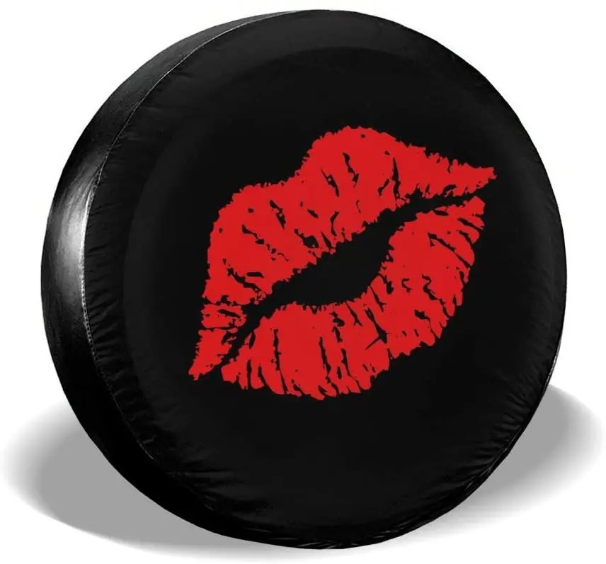 

Red Lips Spare Tire Cover Waterproof Dust-Proof UV Sun Wheel Tire Cover Fit for Jeep,Trailer,