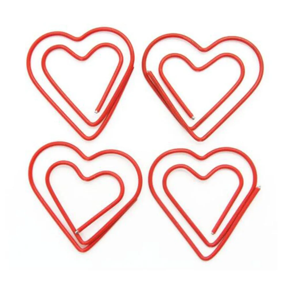 24 шт. Красное Сердце Металл memo набор скрепок для бумаги индекс Закладка книг
