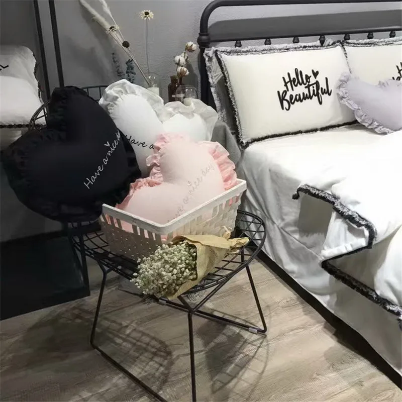 Декоративные подушки с вышивкой Falbala для дивана стульев декоративные подушка в