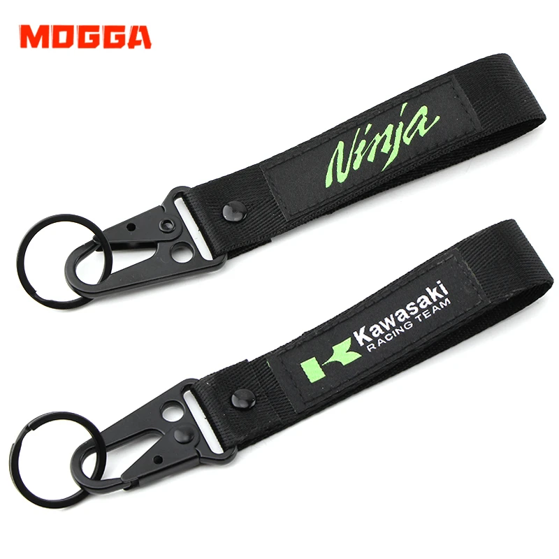 

2021 New Embroidered Keychain For Kawasaki Ninja 125 250 250SL 300 400 650 1000 Ninja400 Motorcycle Keyring Key Chain Key Ring