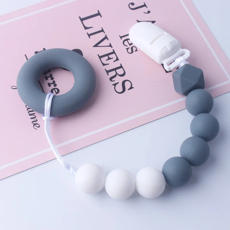 Детский Прорезыватель для зубов силиконовый чехол с украшением в виде кольца