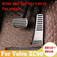 for volvo xc90 2015 2018 xc60 s90 v90 2017 2019 lhd auto accelerator fuel brake footrest clutch pad pedals cover car accessories