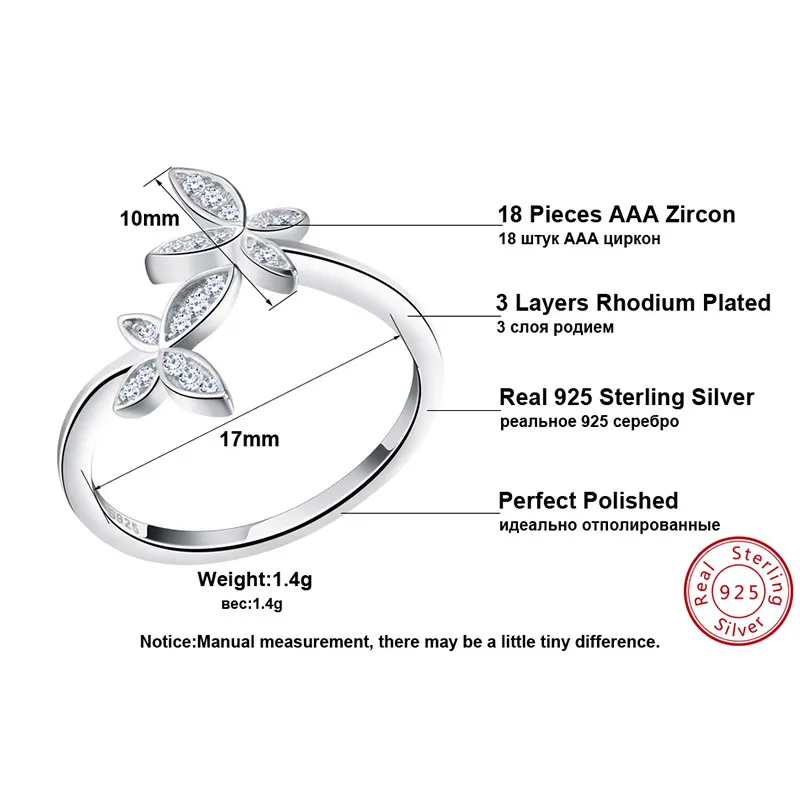 Женское Открытое кольцо из серебра 925 пробы с фианитом|ring for|rings for womenrings fingers |
