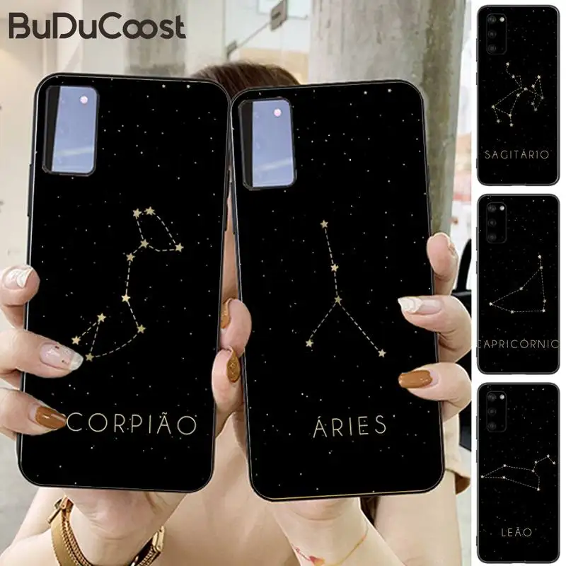 

12 constellations zodiac signs Phone Case for Samsung S20 plus Ultra S6 S7 edge S8 S9 plus S10-5G lite 2020 S10E