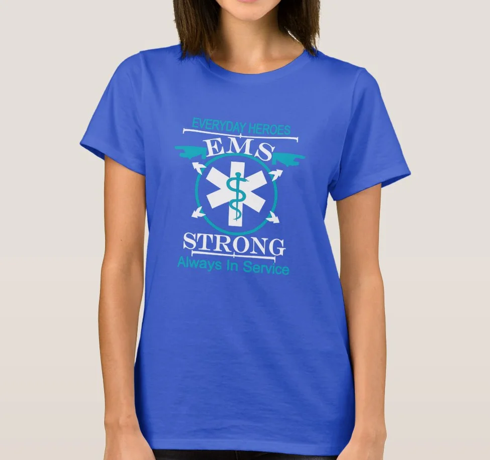 Аварийный медицинский Услуги недели в честь EMS работник Для женщин футболка |
