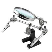 led magnifier electric soldering iron stand holder welding metal support station soldering iron frame tools