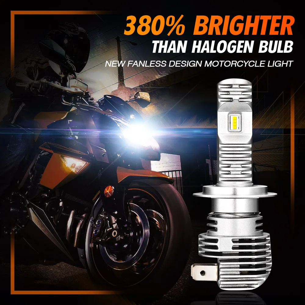 

NOVSIGHT Led H4 H7 H11 H8 H9 Motorcycle Bulbs 1:1 Mini Design 6000LM 25W 12V 6000K White Led Headlight Bulb Motorcycle Parts