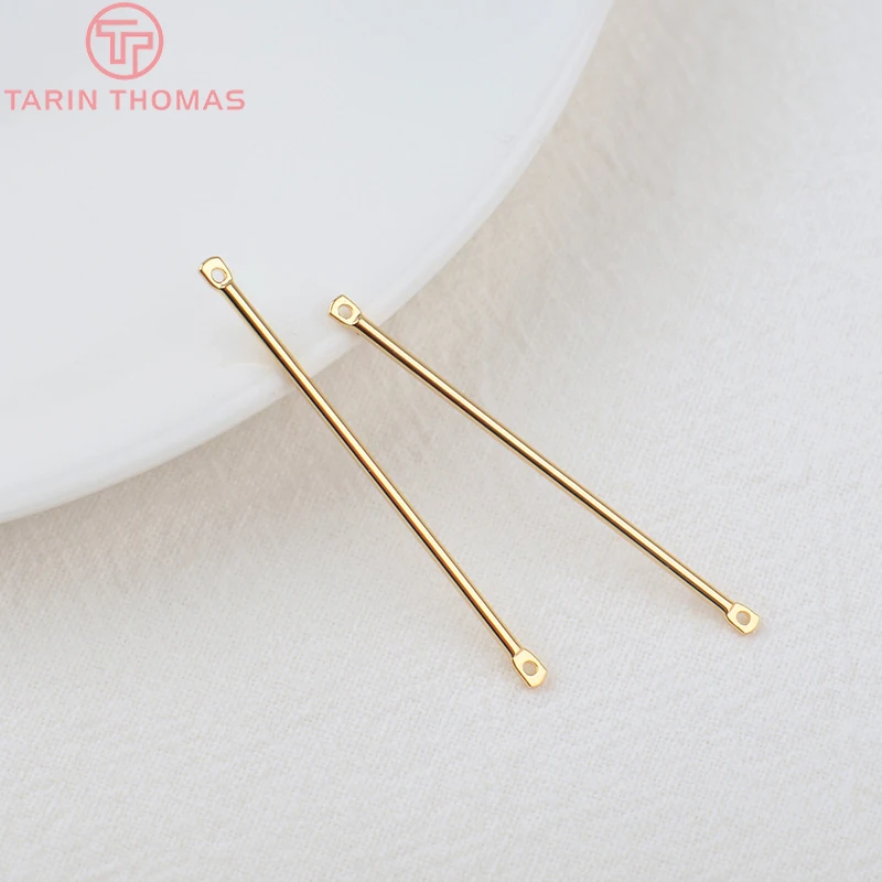 Круглые латунные стержни для ювелирных изделий сделай сам 10 шт. 40x2 мм 24 карата |