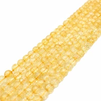natural yellow popcorn crystal stone beads 8mm round loose spacer glass beads accessories for jewelry making diy wholesale