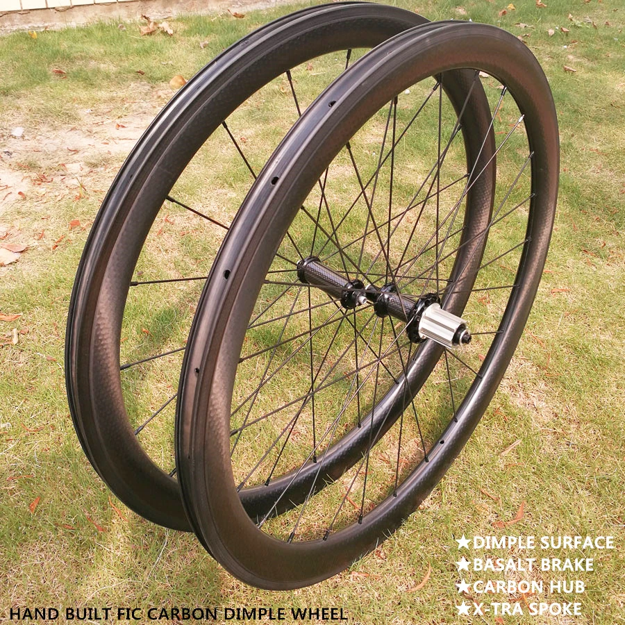 Углеродное колесо FIC 700c с затемненной поверхностью трубчатый клинчер дорожный