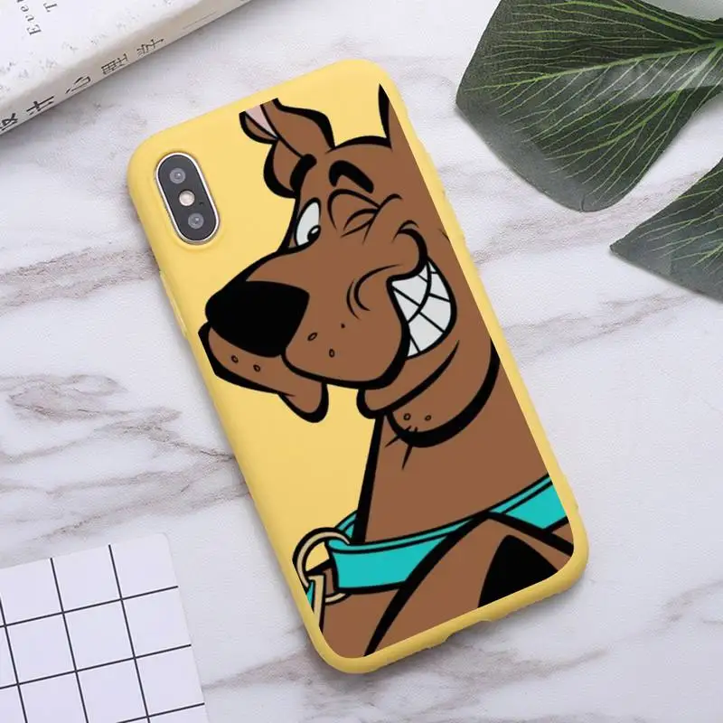 

dog Scooby Doo Cute animal Phone Case Candy Color for iPhone 6 7 8 11 12 s mini pro X XS XR MAX Plus