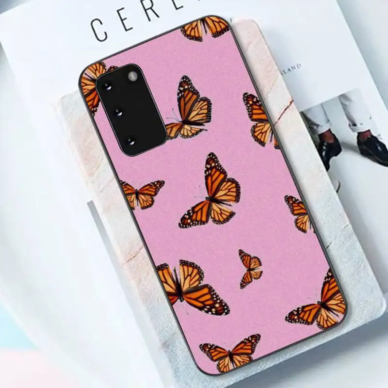 

Cute Butterfly Flowers Phone Case for Samsung S 5 6 7edge 8 9 10 20 21 plus lite UlTRA case