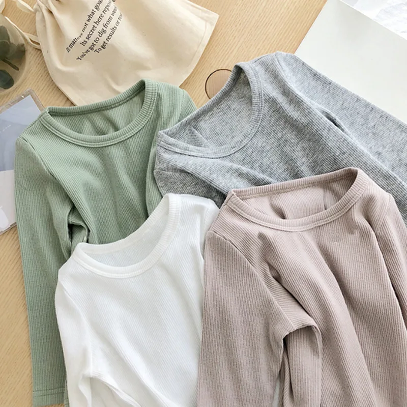 Детские пижамы в рубчик для маленьких девочек детская одежда мальчиков