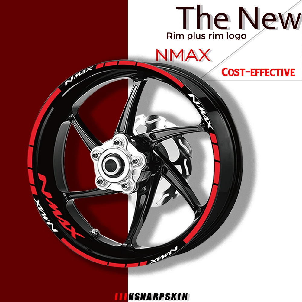 

Наклейки на колеса, индивидуальные полосы, светоотражающие мотоциклетные наклейки, водонепроницаемая наклейка на колесо для Yamaha NMAX nmax 125 155