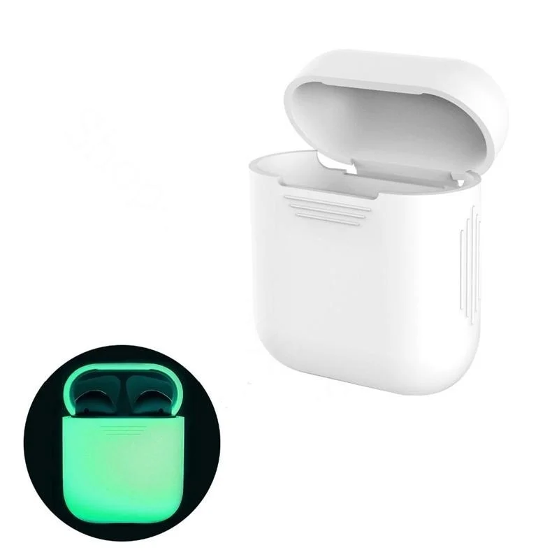 Силиконовый чехол для AirPods ночная подсветка дополнительная защита аксессуары