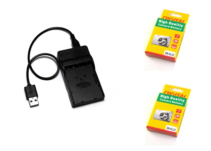 EN EL23 ENEL23 эквивалент батареи камеры + USB зарядное устройство для Nikon COOLPIX P600 P610 B700 P900