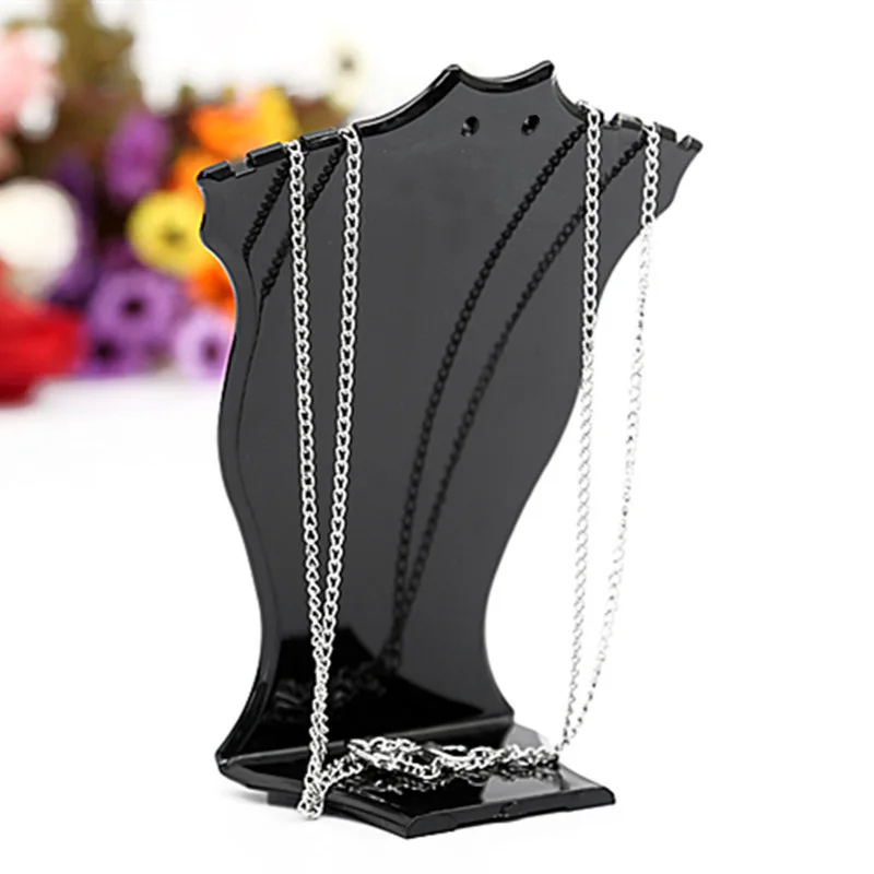 

6Pcs Plastic Pendant Necklace Chain Earrings Jewelry Earrings Bracelet Jewelry Storage Rack Display Stand Black