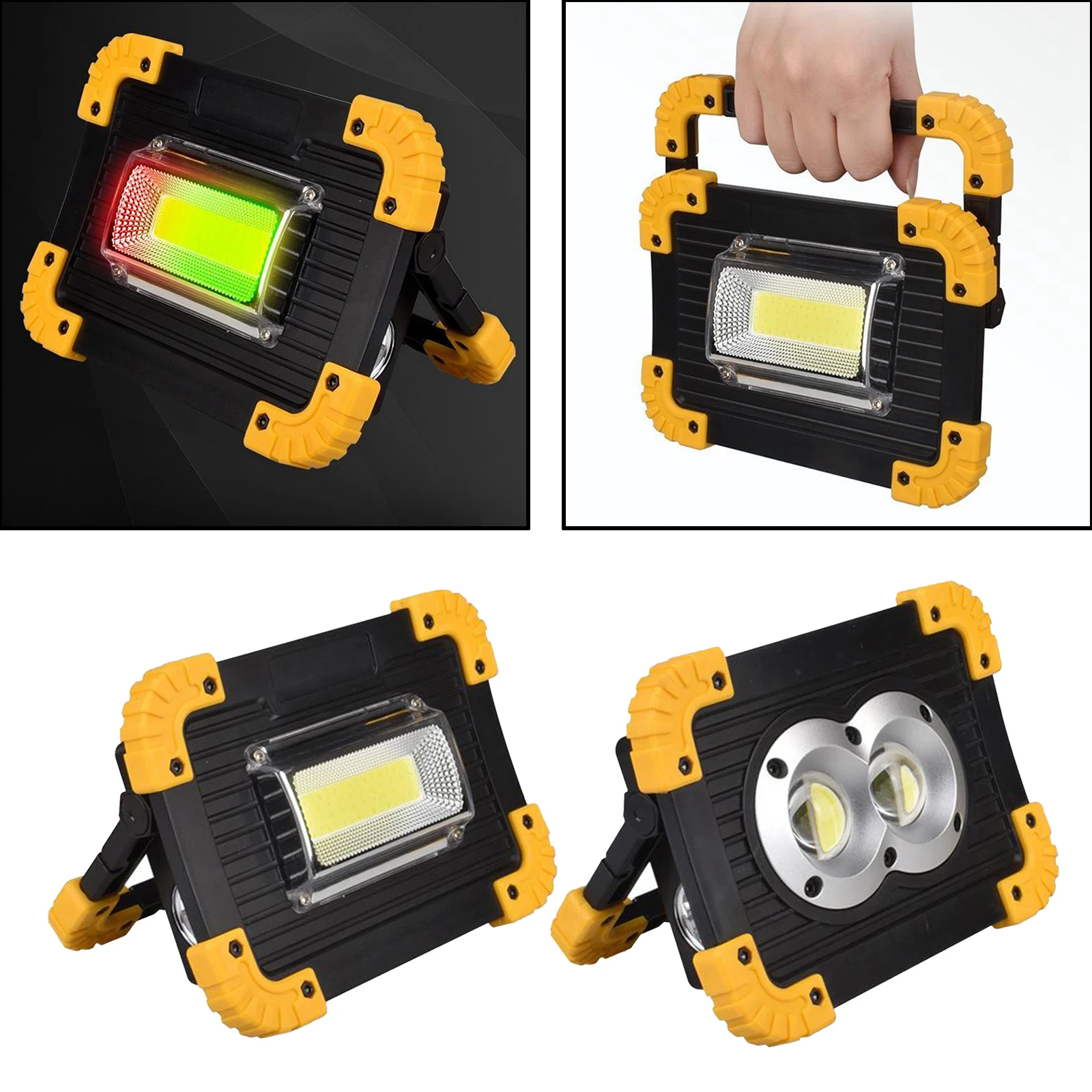 

USB LED COB Work Light Camping Emergency Lamp Floodlight Flashlight with Stand