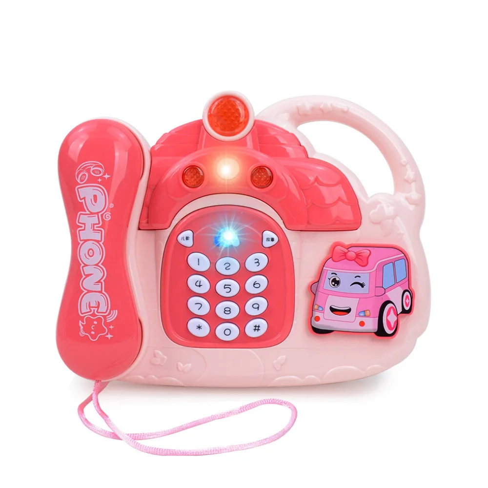 

Мультяшный телефон, стационарная игрушка, музыкальный светильник, электронный телефон, голосовая игрушка, ручная музыкальная игрушка для д...