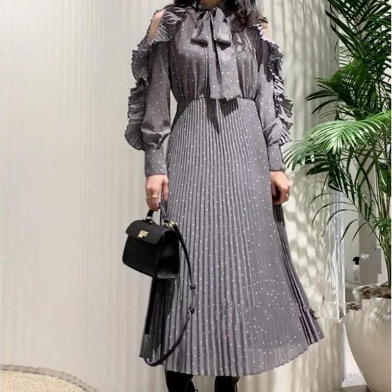 

luxury dress 2021 dresses women winter vintage party elegant runway boho autumn embroidery designer a-line print flor