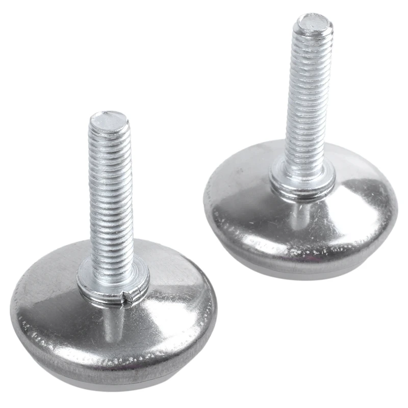

6mm x 25mm External Thread Furniture Glide Level Leveling Foot 12 Pcs