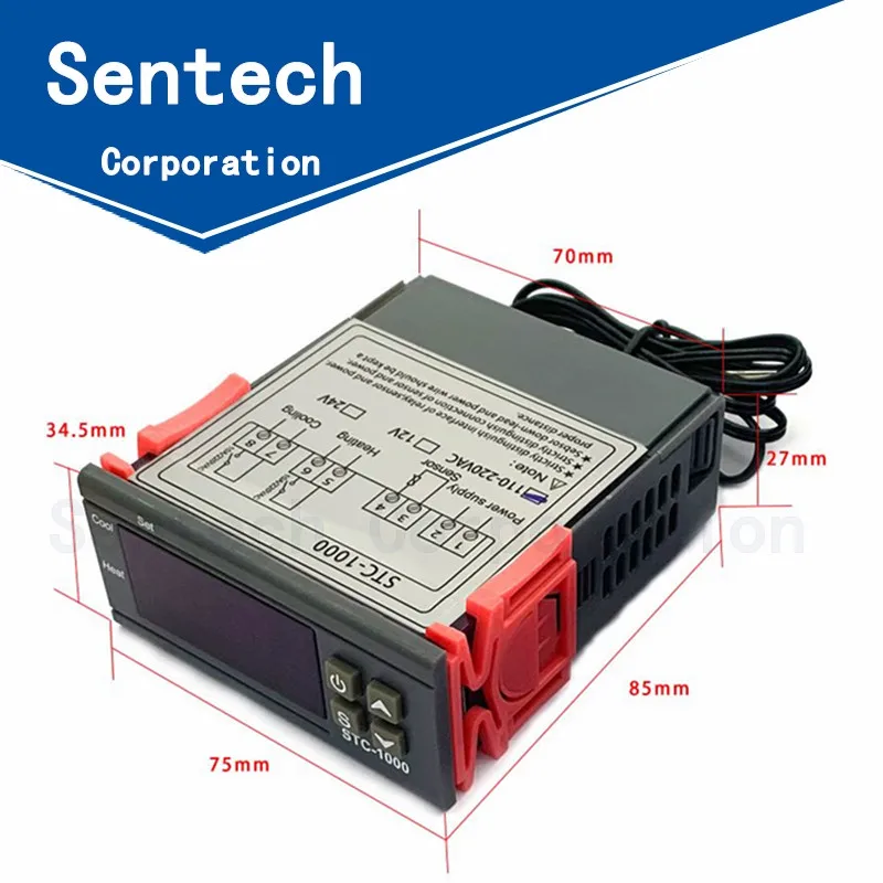 

Цифровой регулятор температуры, 12 В, 24 В, 110 В