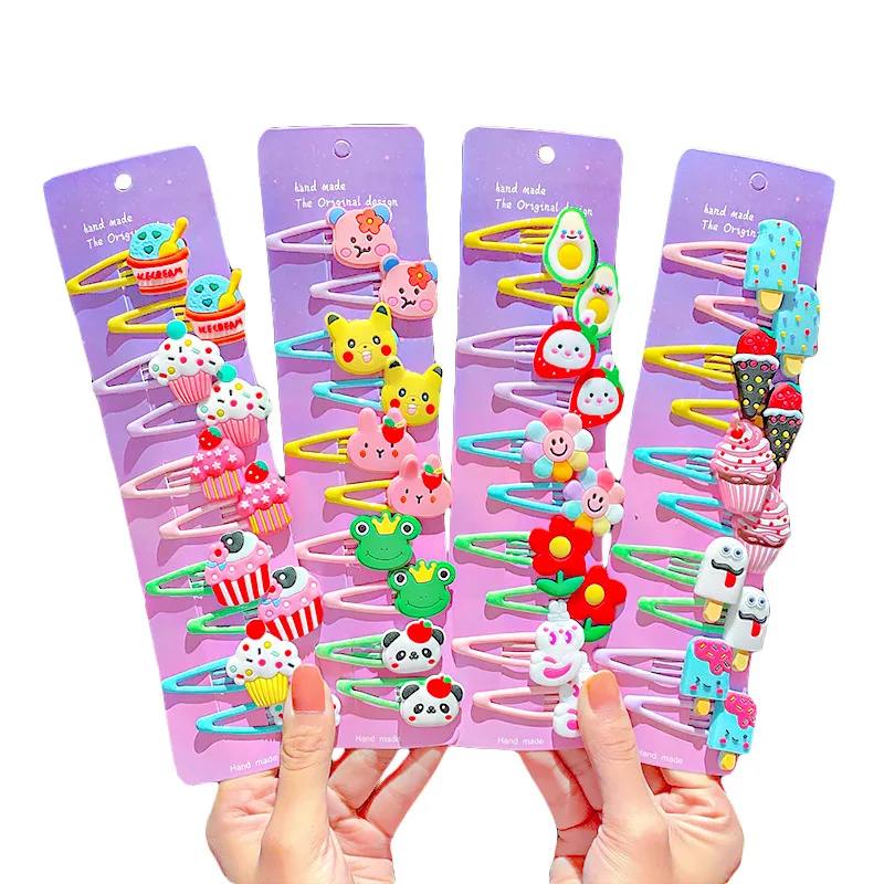 

10pcs/set Cartoon Princess Kawaii Hairpins BB Clip Children Gift Baby Girls Kids Hair Clips Pins Accessories Barrettes Headdress