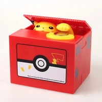 original pokemon pikachu cartoon high quality electronic money box miniature piggy bank money box pikachu toys with music gifts