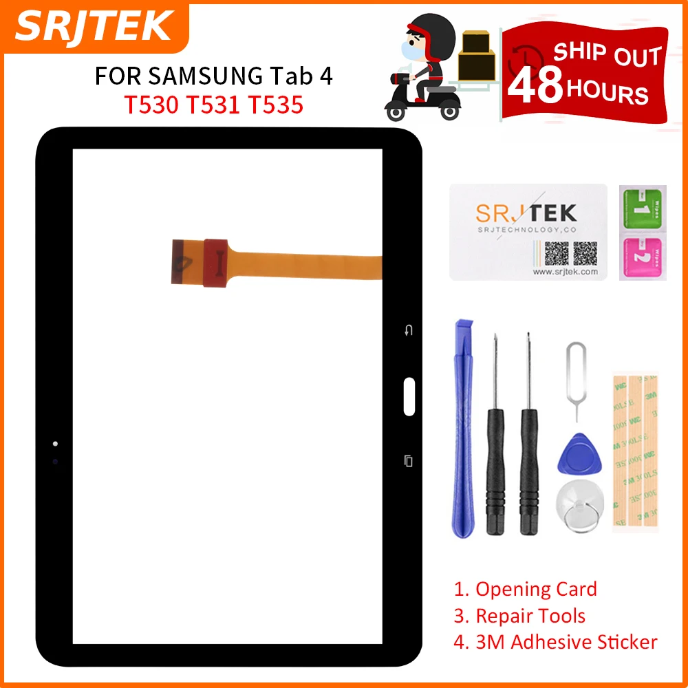 SRJTEK 10 1 &quotдля Samsung GALAXY Tab 4 T530 T531 T535 SM сенсорный экран дигитайзер стеклянная