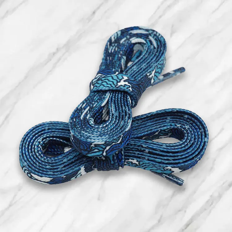 100 120cm sea wave printing begonia shoelace top trend is suitable for board shoes shoes canvas shoes high-top shoelace