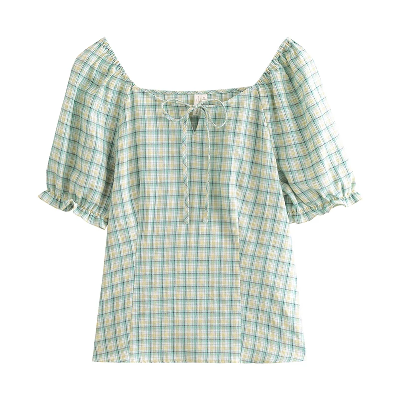 INMAN Летняя женская блузка пасторальная Милая стильная рубашка с круглым