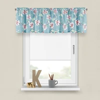 customized roman curtain short drapery half curtain colorfully floral nordic wave small window living room kitchen locker door