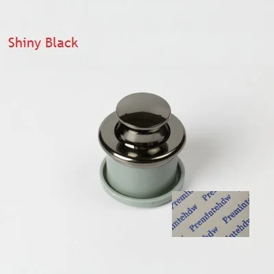 Shiny Black 4 шт./лот круглая кнопочная ручка для RV мотора для домашнего шкафа ящика шкафа караван античная бронза, золото матовый черный скрытый - Цвет: Shiny Black