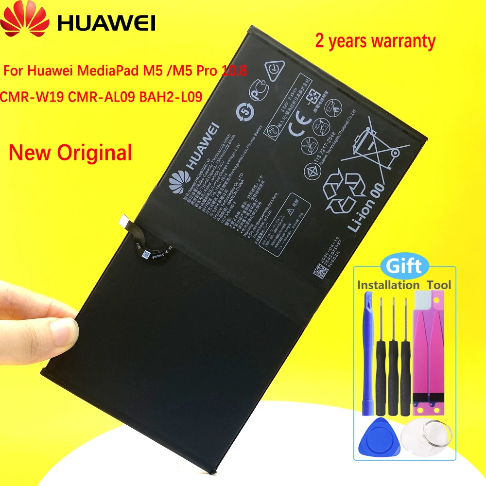 

Huawei HB299418ECW Оригинальный аккумулятор для планшета для Huawei MediaPad M5 /M5 Pro 10,8 CMR-AL09 CMR-W19 BAH2-L09 7500 мА-ч