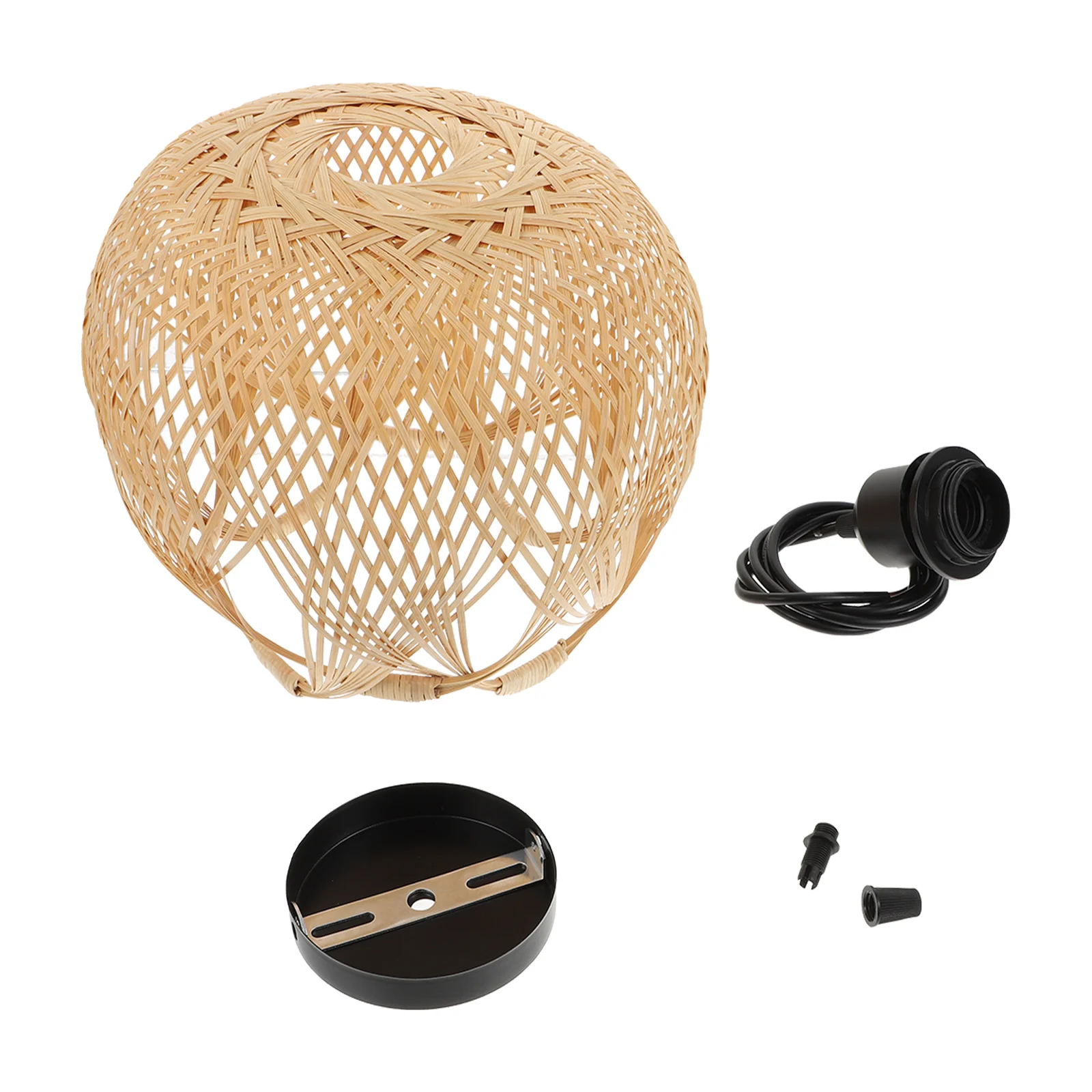 

1Pc New Chinese Style Chandelier Zen Theme Chandelier Bamboo Woven Ceiling Lamp